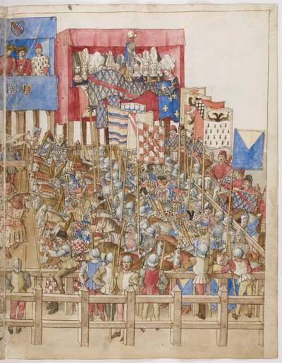 Ilustração do Livro dos Torneios do Rei René d&39;Anjou, desenhos de Barthélemy d&39;Eyck de Barthélemy dEyck René dAnjou