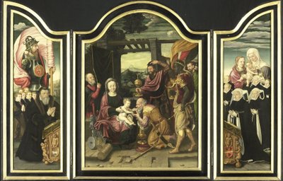Tríptico com a Adoração dos Magos de Bartholomäus Bruyn (I) (manner of)