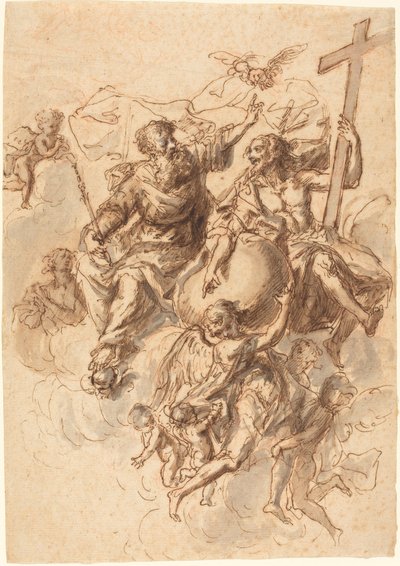 A Trindade cercada por anjos de Bartholomäus Ignaz Weiss