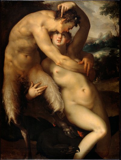 Júpiter e Antiope (pintura, c.1596) de Bartholomaeus Spranger