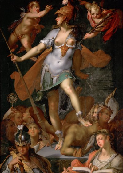 Minerva Victorious over Ignorance, ca 1591 de Bartholomaeus Spranger
