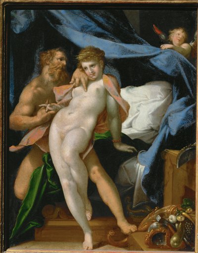 Vulcano e Maia ... de Bartholomaeus Spranger