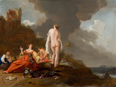 Paisagem com ninfa da caça (e Diana) de Bartholomeus Breenbergh