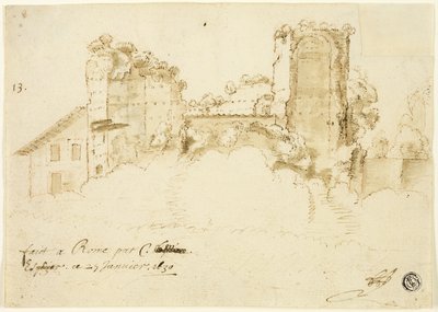 Paisagem romana de Bartholomeus Breenbergh