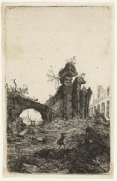Ruínas do Coliseu, placa 10 de As Ruínas de Roma de Bartholomeus Breenbergh