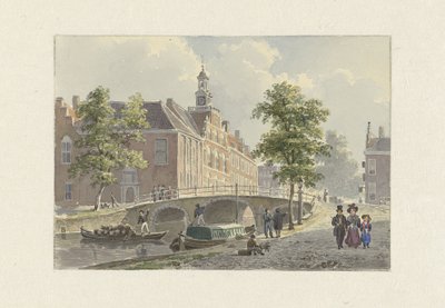 O Spui em Haia, visto ao sul de Bartholomeus Johannes van Hove