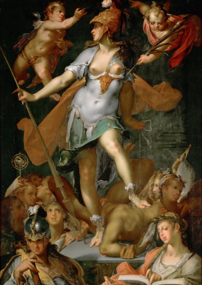 Alemão: Minerva Victorious over Ignorance Minerva Victorious over Ignorance de Bartholomeus Spranger