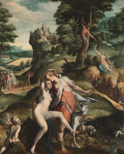 Vénus e Adónis de Bartholomeus Spranger