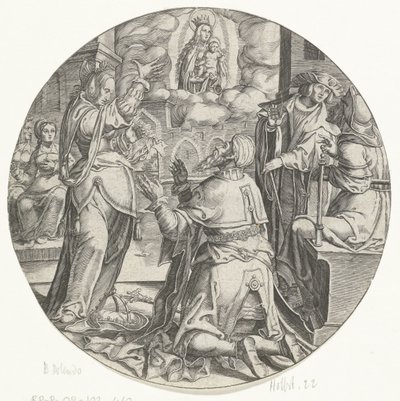 Maria com o Menino Aparece ao Imperador Augusto de Bartholomeus Willemsz. Dolendo