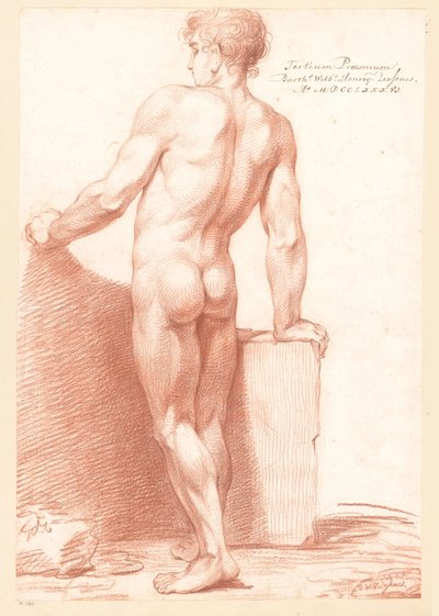 Nu masculino em pé, visto de costas (3º prêmio 1786) de Bartholomeus Ziesenis