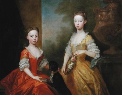 As Filhas de Scrope Egerton, 5º Conde e 1º Duque de Bridgewater, c.1734 (óleo sobre tela) de Bartholomew Dandridge