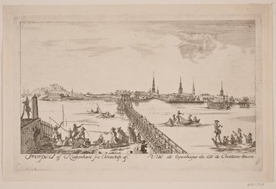Perspectiva de Copenhague vista de Christianshavn de Bartholomæus Roque