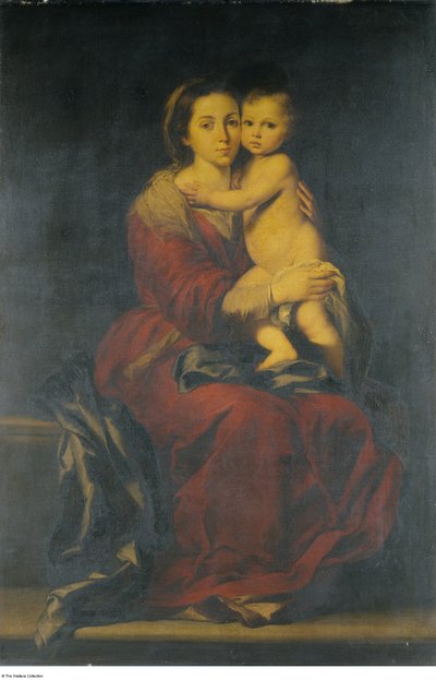 Segundo Bartolomé-Esteban Murillo - A Virgem e o Menino, c.1660 - c.1699 de Bartolomé Esteban Murillo