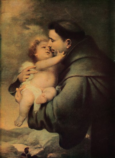 Santo Antônio de Pádua com o Menino Jesus, meados do século XVII, 1914. de Bartolomé Esteban Murillo