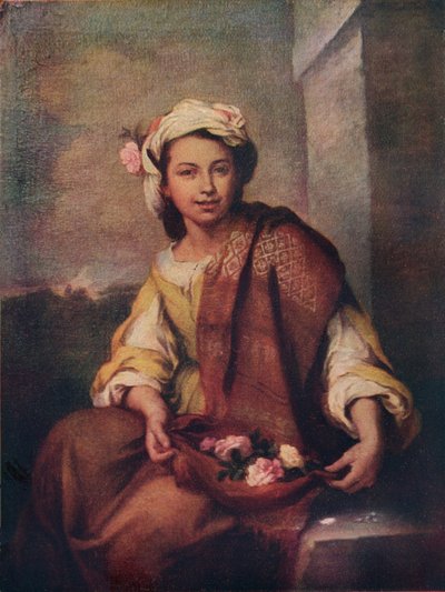A menina de flor, 1665-70 de Bartolomé Esteban Murillo