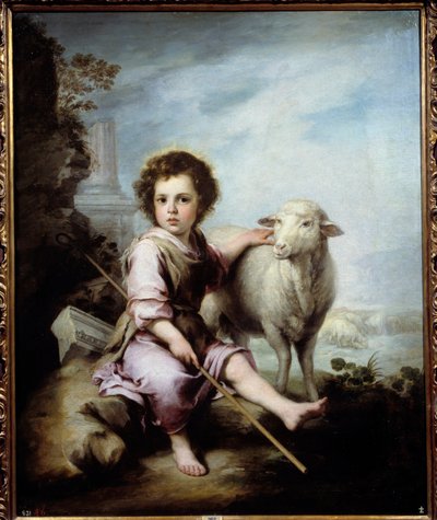 A Pintura do Bom Pastor de Bartolome Murillo (1618-1682) Sol do século XVII. 1,23x1,01 m Madrid, Museu do Prado - O Bom Pastor. Pintura de Bartolome Murillo (1618-1682) Século XVII. 1,23 x 1,01 m. Museu do Prado, Madrid. de Bartolomé Esteban Murillo