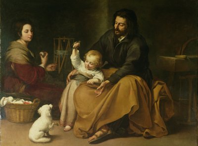 A Sagrada Família com o Passarinho, c.1650 de Bartolomé Esteban Murillo