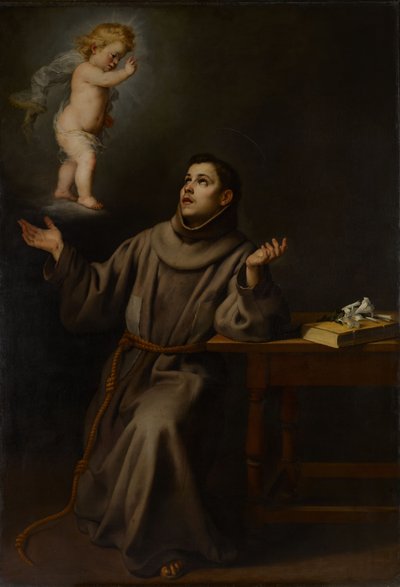 A Visão de Santo Antônio de Pádua, 1652. de Bartolomé Esteban Murillo