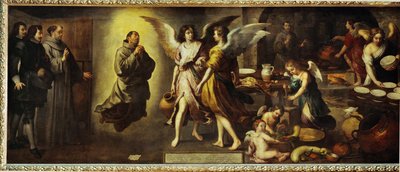 La cuisine des Anges - a cozinha dos anjos. Um dos ... de Bartolome Esteban (school of) Murillo