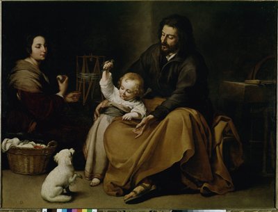 Sagrada Família do Pássaro. (óleo sobre tela, ca. 1650) de Bartolomé Esteban Murillo