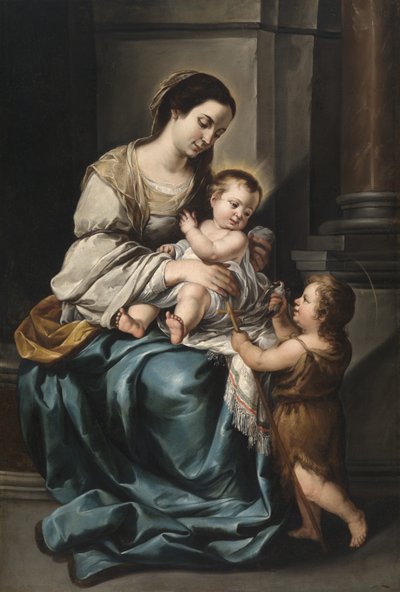 La Serrana ou, Madona e Menino com o menino São João (óleo sobre tela) de Bartolomé Esteban Murillo