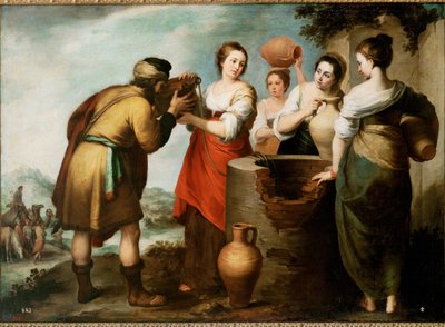 Rebeca e Eliezer (pintura sobre tela) de Bartolome Esteban Murillo