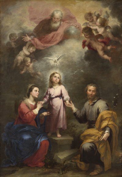 As Trindades Celeste e Terrestre (O Pedroso Murillo) de Bartolomé Esteban Murillo