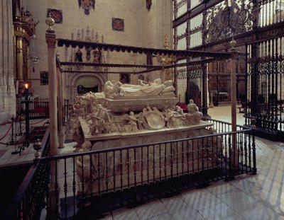 Túmulo de Filipe, o Belo (1478-1506) e Joanna, a Louca (1479-1555) c.1519 (mármore) de Bartolome Ordonez