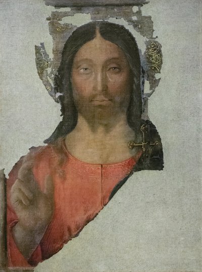Salvator mundi, c.1480-81 (têmpera sobre painel) de Bartolomeo (attr. to) Della Gatta
