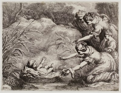 A descoberta de Moisés de Bartolomeo Biscaino
