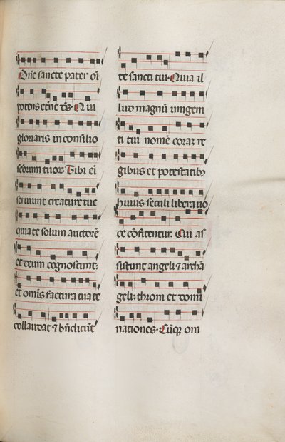 Missale: Fol. 112: contém algumas músicas como parte da liturgia do Domingo de Ramos de 1469. de Bartolomeo Caporali