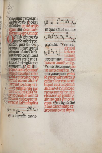 Missale, Pol. 148 Música para as cruzes de madeira ..., 1469. de Bartolomeo Caporali