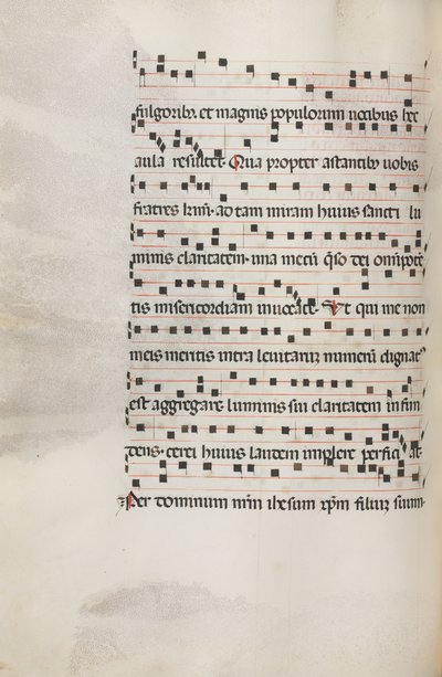 Missale, Pol. 153 Music for Exultel, 1469. de Bartolomeo Caporali