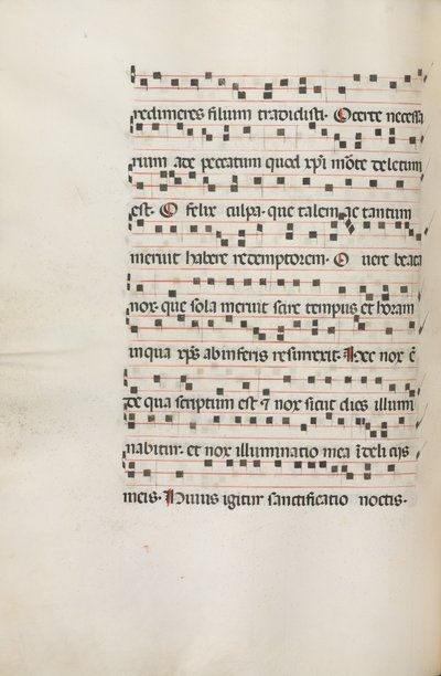 Missale, Pol. 155V Music for Exultel, 1469. de Bartolomeo Caporali