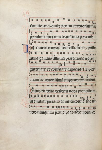 Missale, Pol. 157V Music for Exultel, 1469. de Bartolomeo Caporali