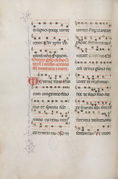 Missale: Fol. 182v: Música para várias orações comuns, 1469. de Bartolomeo Caporali