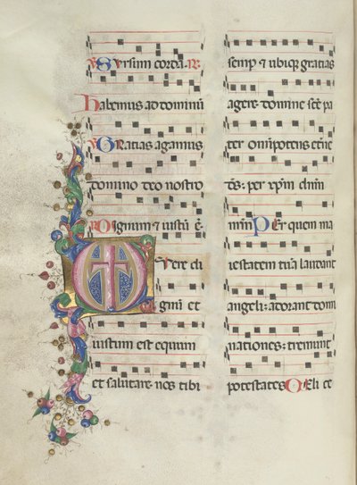 Missale: Fol. 183v: Cross, Folhagem, 1469. de Bartolomeo Caporali