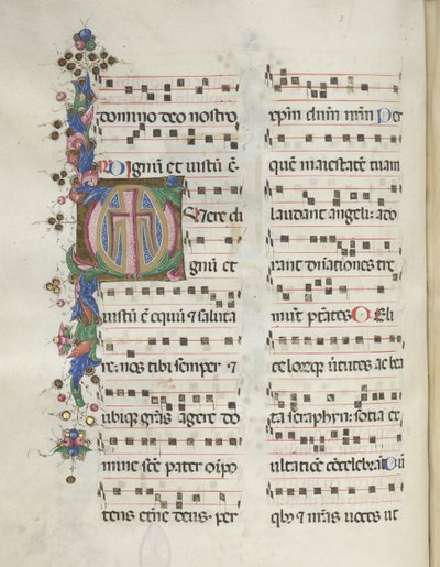 Missale: Fol. 184v: Cross, Folhagem, 1469. de Bartolomeo Caporali