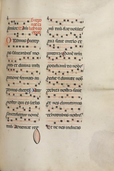 Missale: Fol. 189: Música para várias orações, 1469. de Bartolomeo Caporali