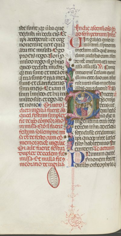 Missale: Fol. 208v: Ascensão de Cristo, 1469. de Bartolomeo Caporali