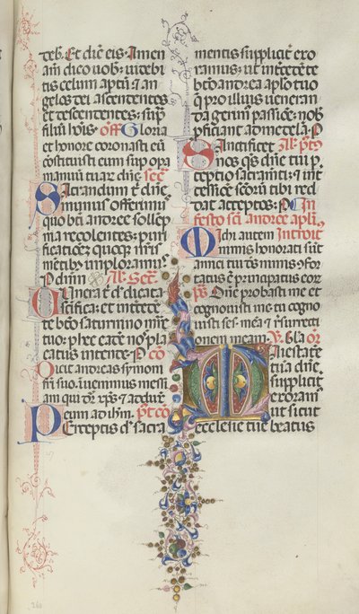 Missale: Fol. 260: Folhagem com Frutas, 1469. de Bartolomeo Caporali