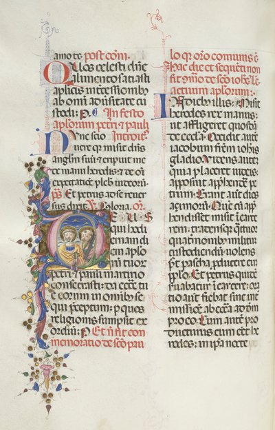 Missale: Fol. 290v: Santos Pedro e Paulo, 1469. de Bartolomeo Caporali