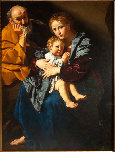 Sagrada família (óleo sobre tela de Bartolomeo Cavarozzi