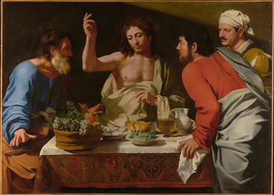 A Ceia de Emaús, c.1615-1625 (óleo sobre tela) de Bartolomeo Cavarozzi
