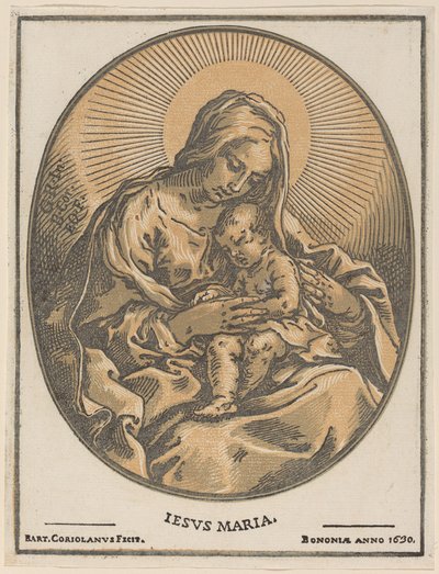 Virgem e o Menino de Bartolomeo Coriolano after Guido Reni
