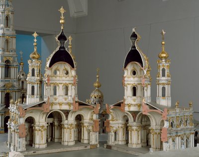 Projeto para o Mosteiro da Virgem da Ressurreição (Smolny) em São Petersburgo (São Petersburgo) de Bartolomeo Franceso Rastrelli