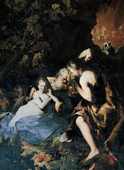 Ló e suas filhas, 1695-1696 de Bartolomeo Guidobono
