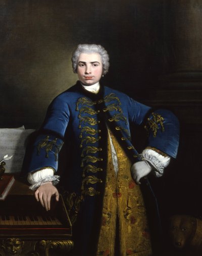 Retrato do cantor Farinelli Carlo Broschi 1705-1782, 1734. de Bartolomeo Nazari