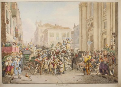 Carnaval em Roma de Bartolomeo Pinelli
