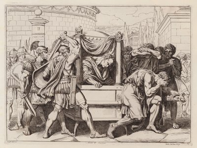 Morte de Cícero, 43 a.C. (gravura) de Bartolomeo Pinelli